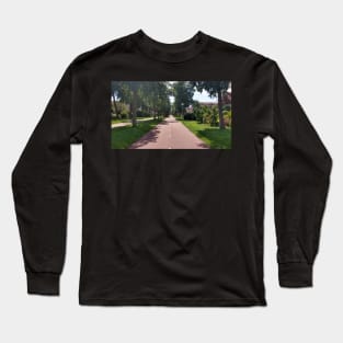 Dutch Cycle Path in suburb of Amsterdam Long Sleeve T-Shirt